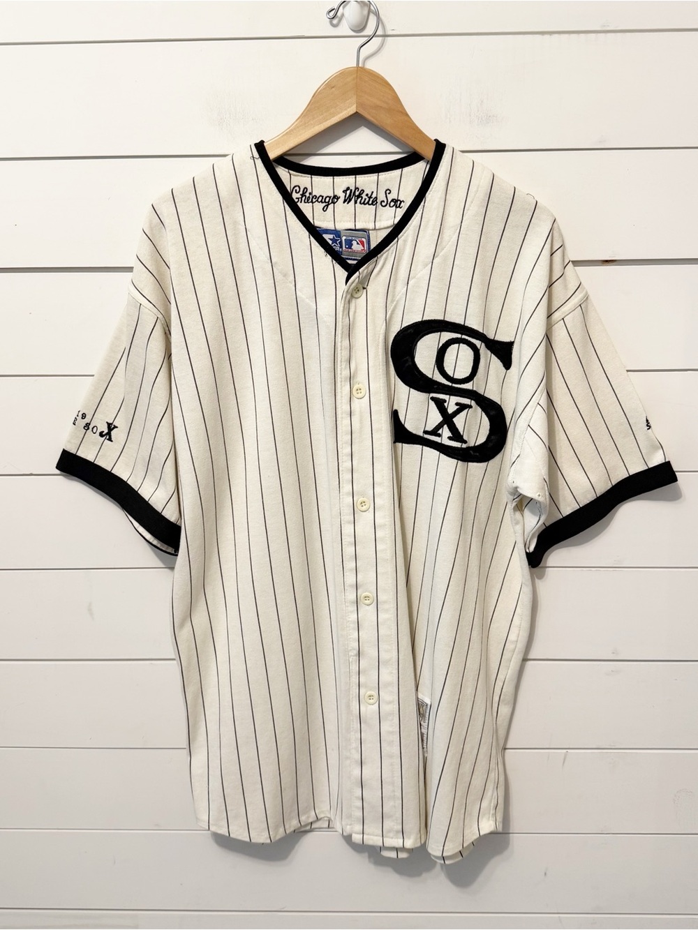 Vintage Starter Chicago White Sox pinstripe jersey from Cooperstown CollectionXL